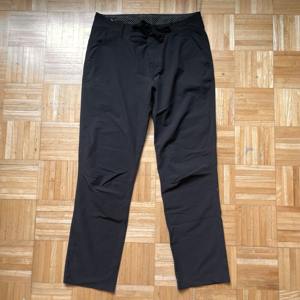 Lululemon Utilitech Pants Men's 34x31 Black Performance Chino Pinstripe Utility